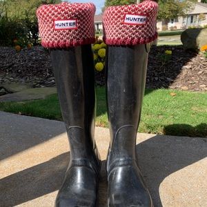 HUNTER tall boot black